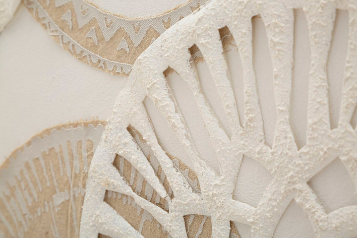 Beige Geometrische Kreise Gemälde