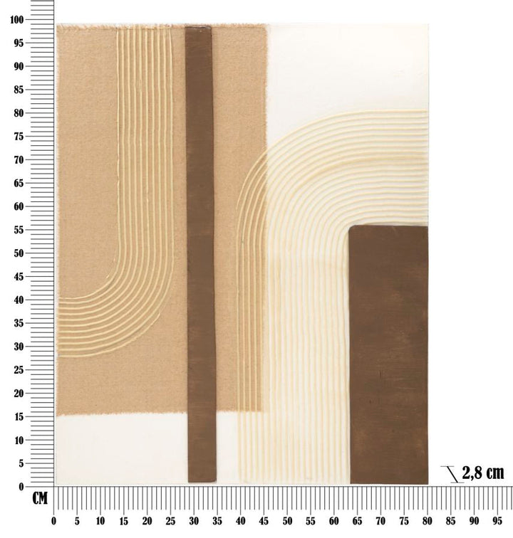 Modernes abstraktes böhmisches geometrisches Wandgemälde