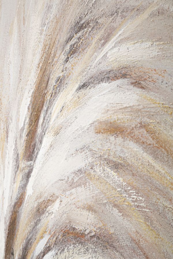 Vase mit Blumen Beige Modernes Gemälde