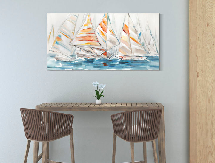 Abstrakte Moderne Segelboot Malerei