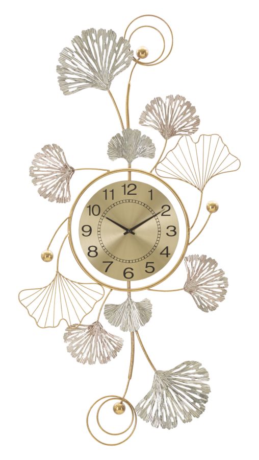3D Floral Metall Wanduhr