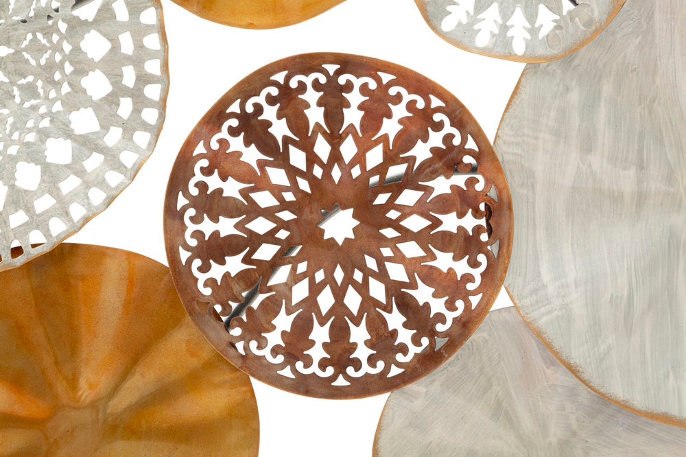 Metall Mandala Kreise Wanddekoration
