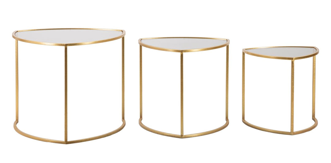 3er Set Nest Couchtische Dreieck Platten Moderner Stil