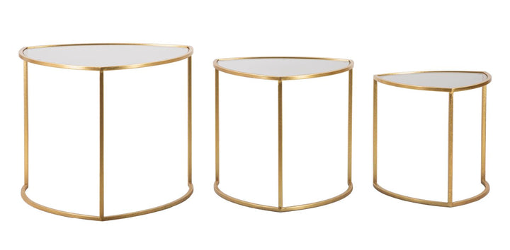 3er Set Nest Couchtische Dreieck Platten Moderner Stil