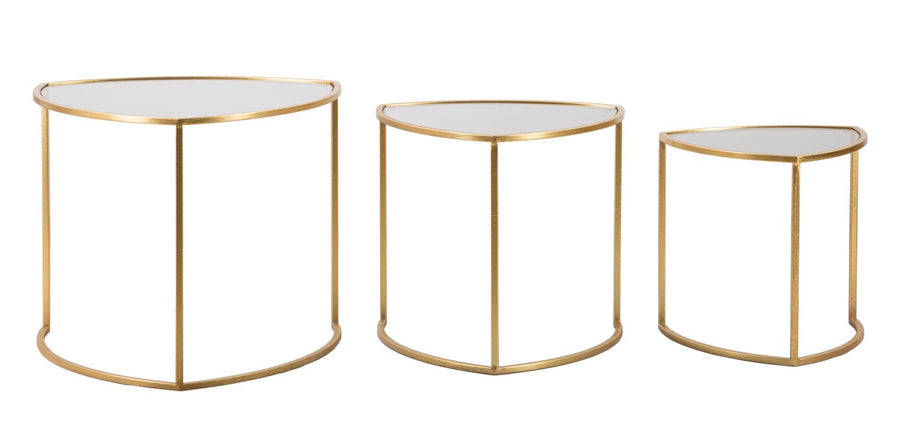 3er Set Nest Couchtische Dreieck Platten Moderner Stil