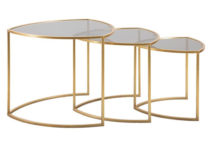 3er Set Nest Couchtische Dreieck Platten Moderner Stil