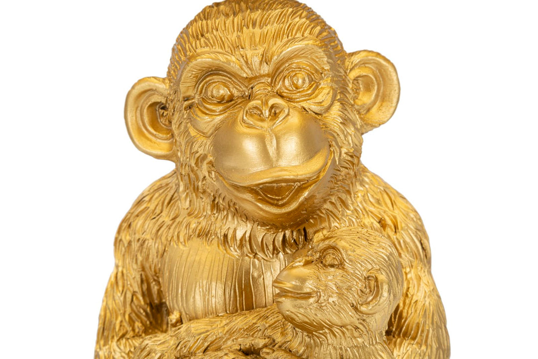 Moderne Affen-Tischlampe in Gold und Schwarz