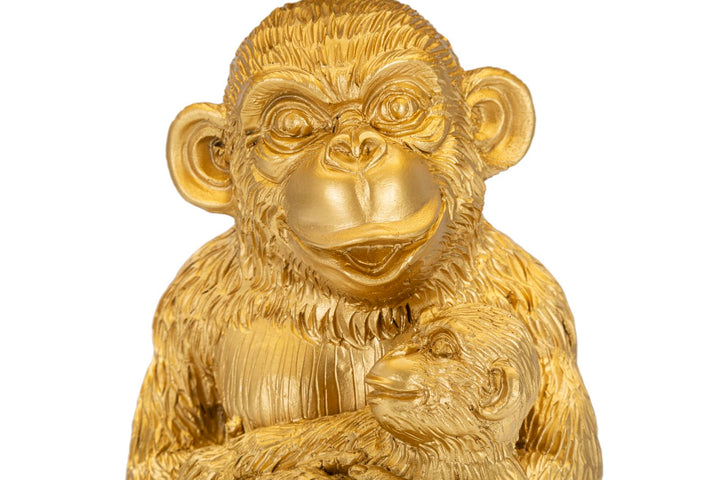 Moderne Affen-Tischlampe in Gold und Schwarz