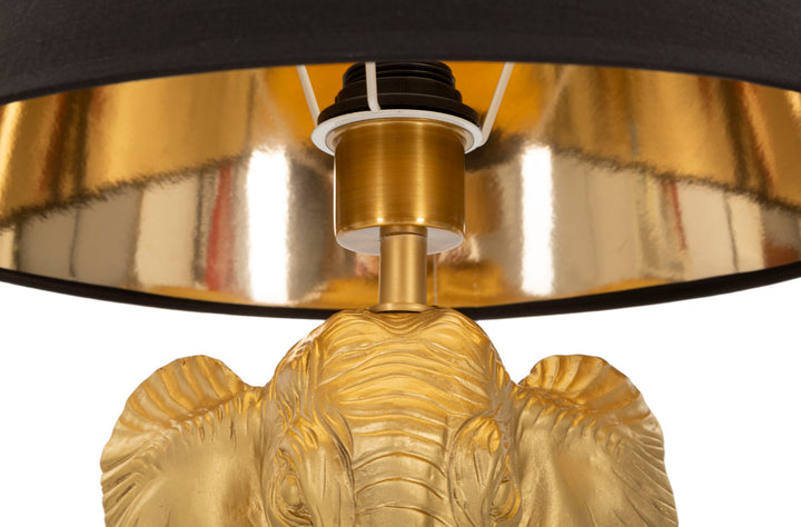 Moderne Elefanten Stehleuchte in Gold und Schwarz