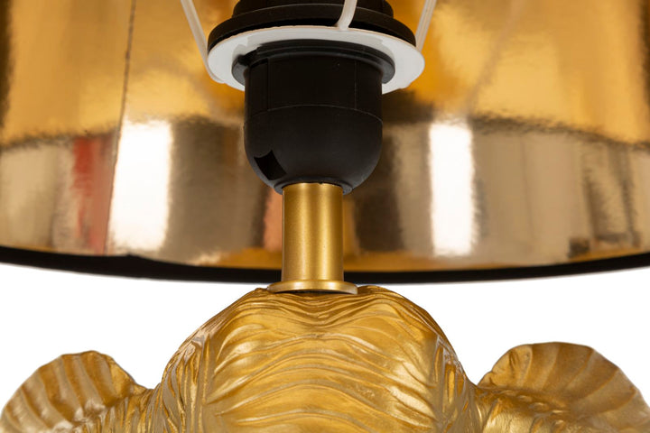 Moderne Elefanten-Tischleuchte in Gold und Schwarz