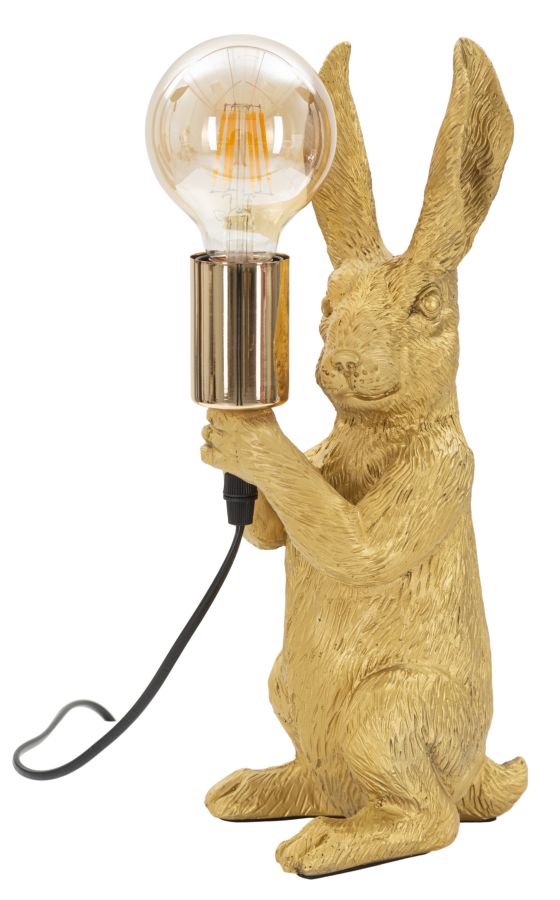 Goldene Kaninchen Tischlampe