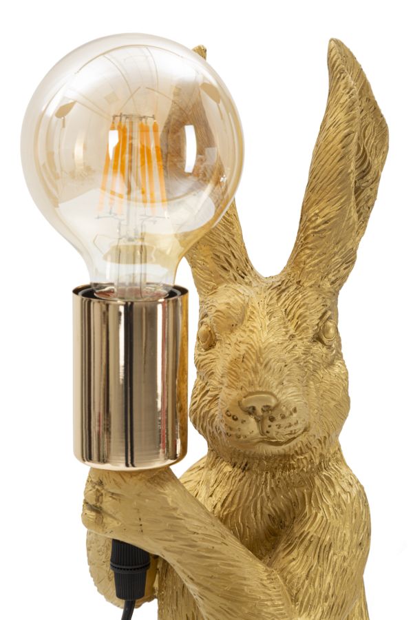Goldene Kaninchen Tischlampe