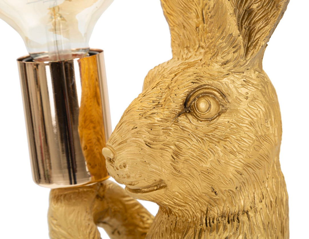 Goldene Kaninchen Tischlampe
