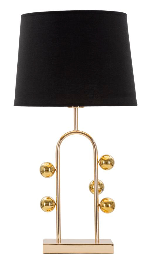 Moderne Tischlampe in Gold und Schwarz