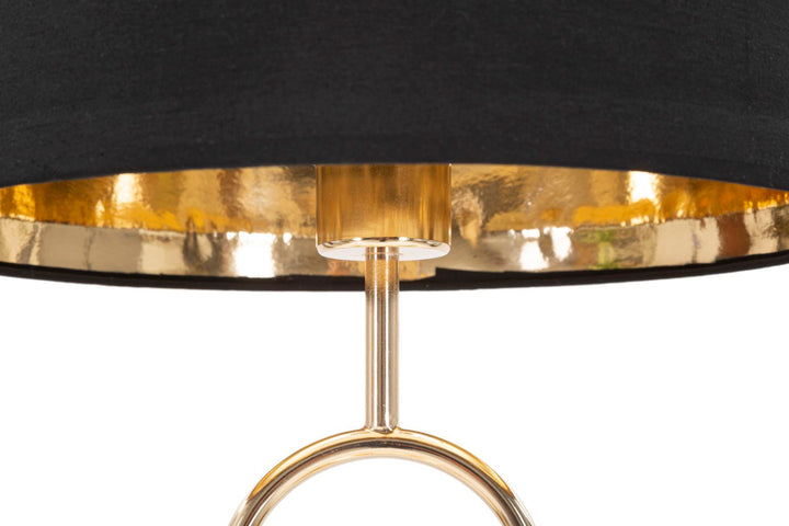 Moderne Tischlampe in Gold und Schwarz