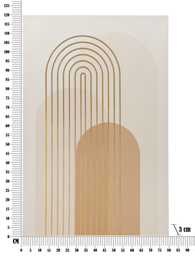 Abstraktes modernes geometrisches Goldgemälde