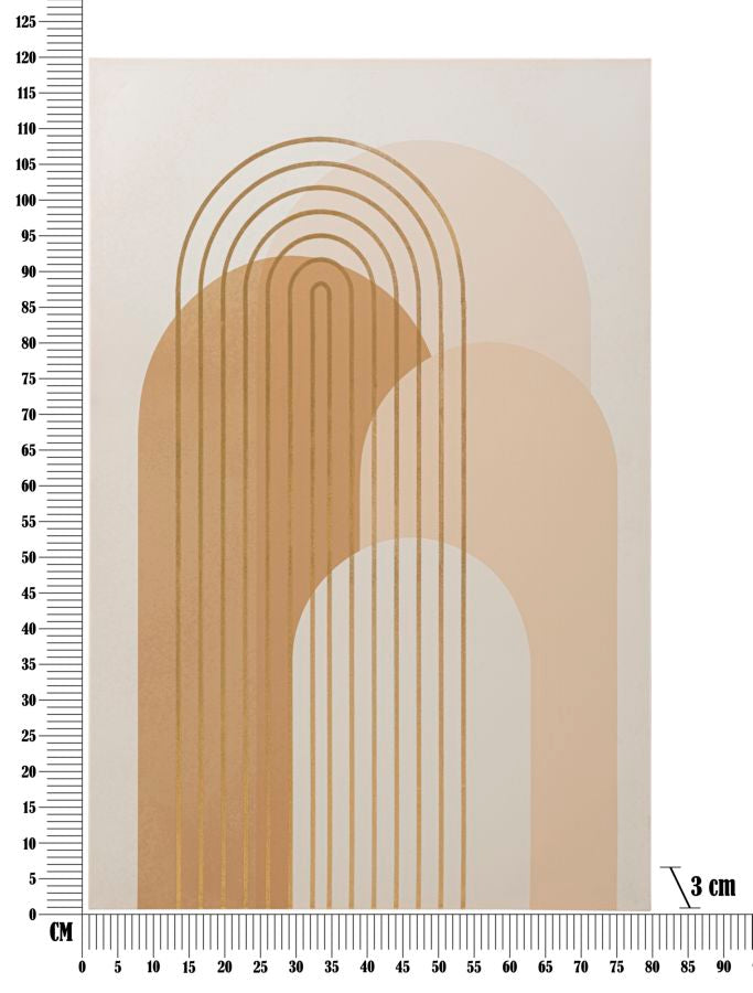 Abstraktes modernes geometrisches Goldgemälde