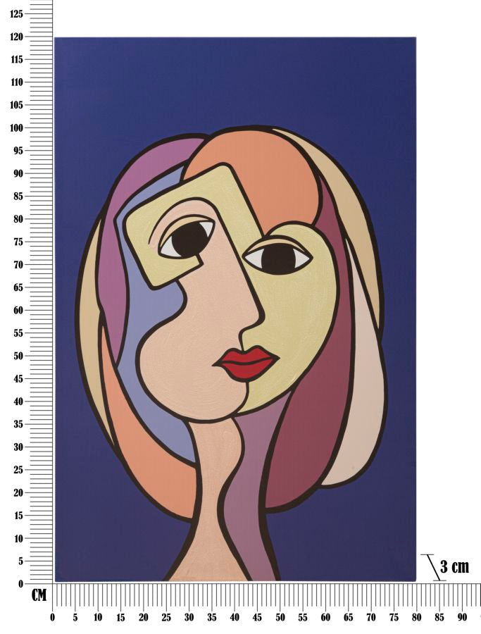 Bunte abstrakte böhmische Gesichtsmalerei