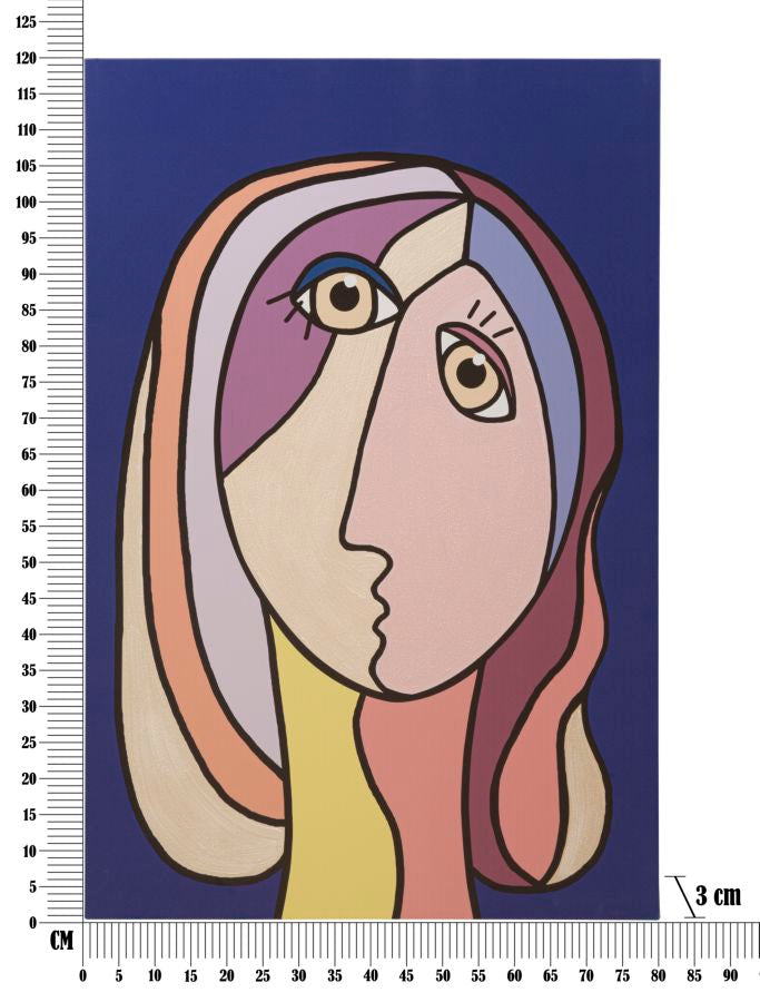 Bunte abstrakte böhmische Gesichtsmalerei