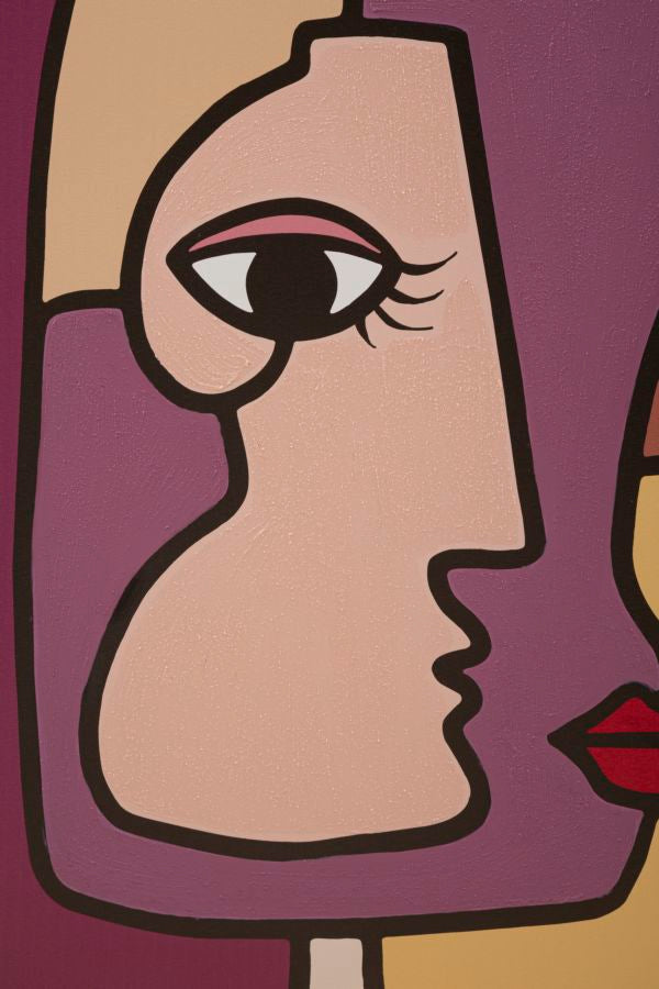 Bunte abstrakte böhmische Gesichtsmalerei
