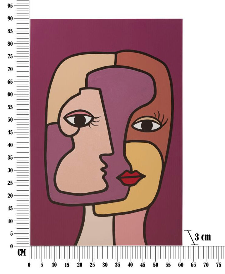 Bunte abstrakte böhmische Gesichtsmalerei