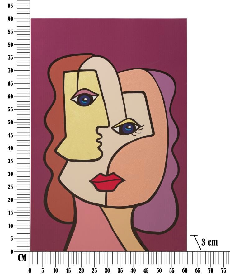 Bunte abstrakte böhmische Gesichtsmalerei