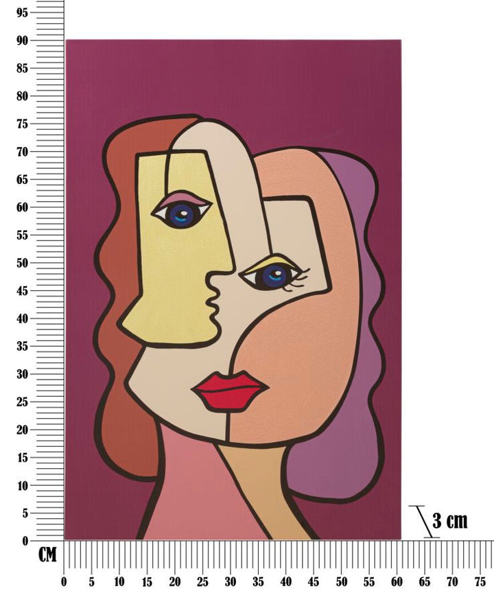 Bunte abstrakte böhmische Gesichtsmalerei