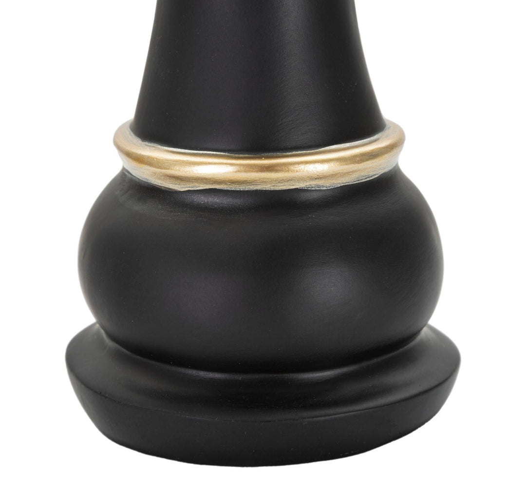 Schwarz & Gold Dame Schachfigur (Moderne Skulptur)