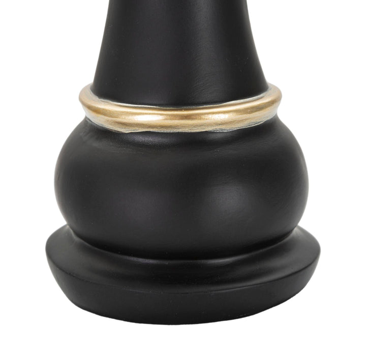 Schwarz & Gold Dame Schachfigur (Moderne Skulptur)
