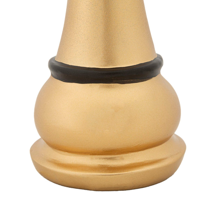 Gold & Schwarze Dame Schachfigur (Moderne Skulptur)
