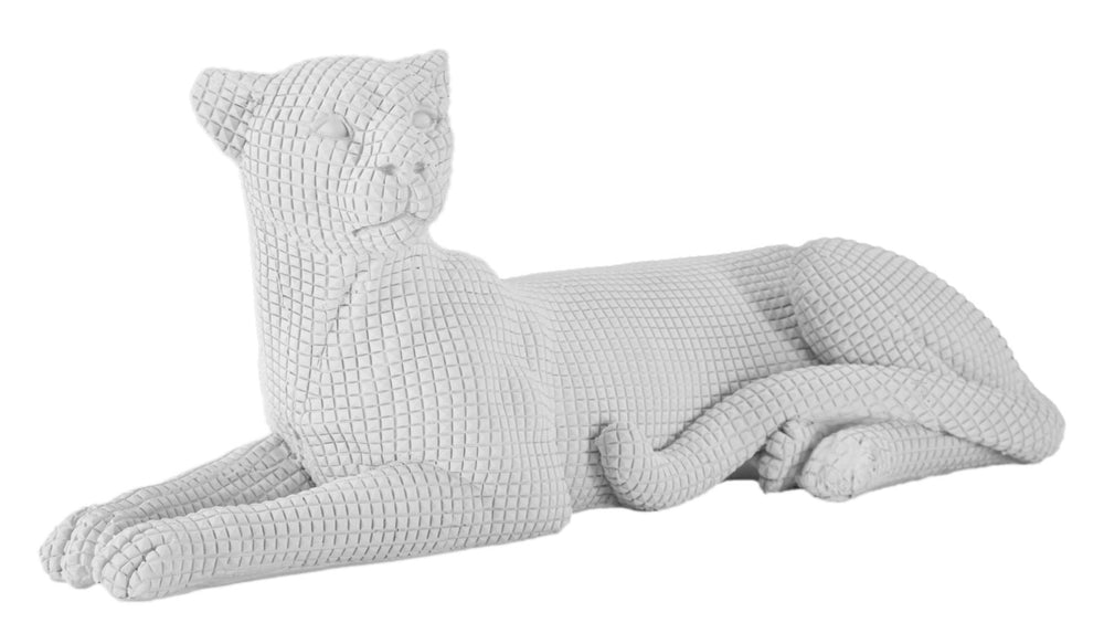 Weißer Leopard liegend (Moderne Dekoration)