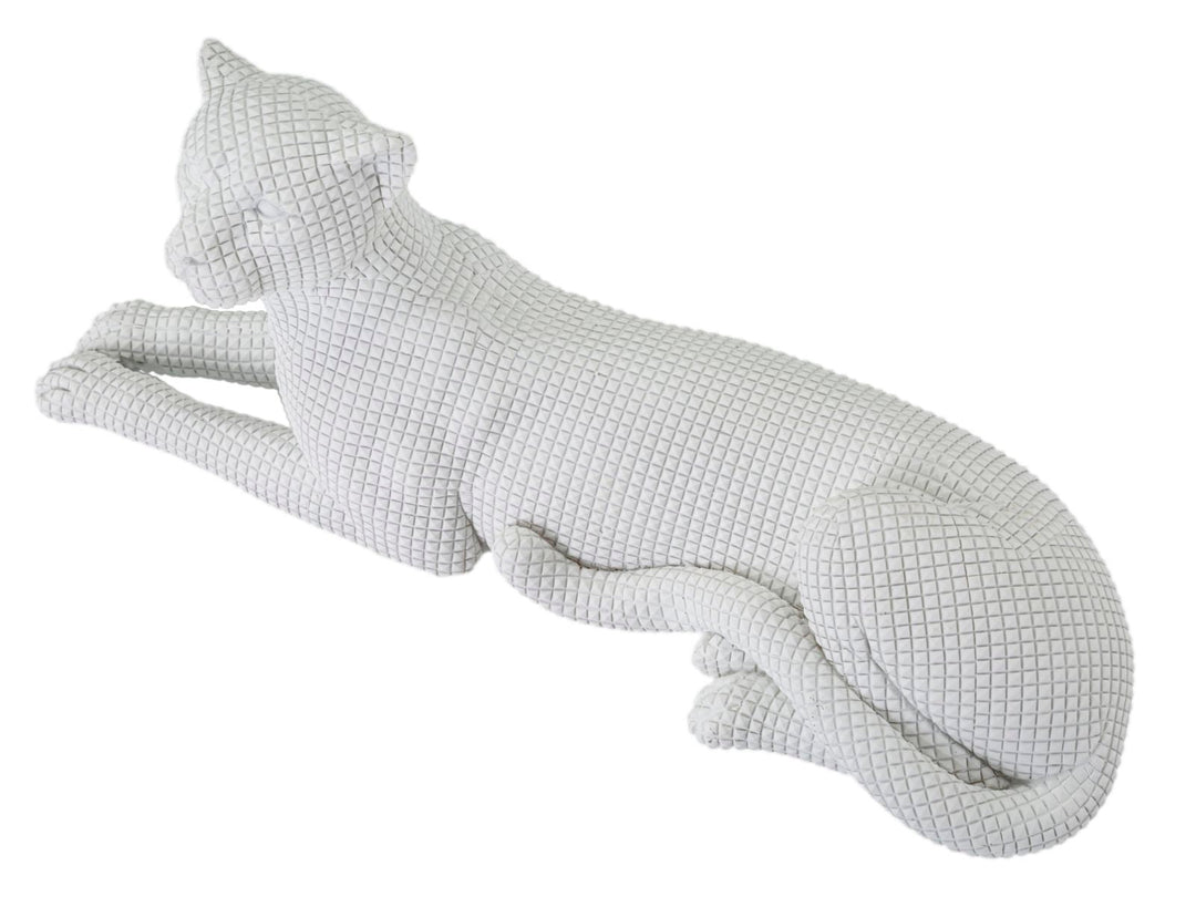 Weißer Leopard liegend (Moderne Dekoration)