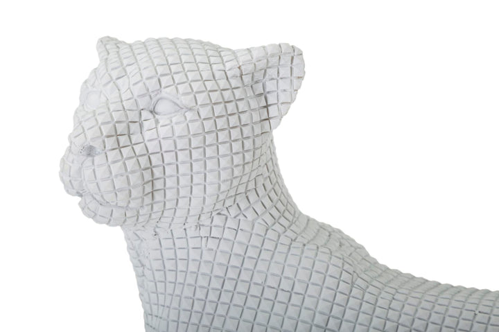 Weißer Leopard liegend (Moderne Dekoration)