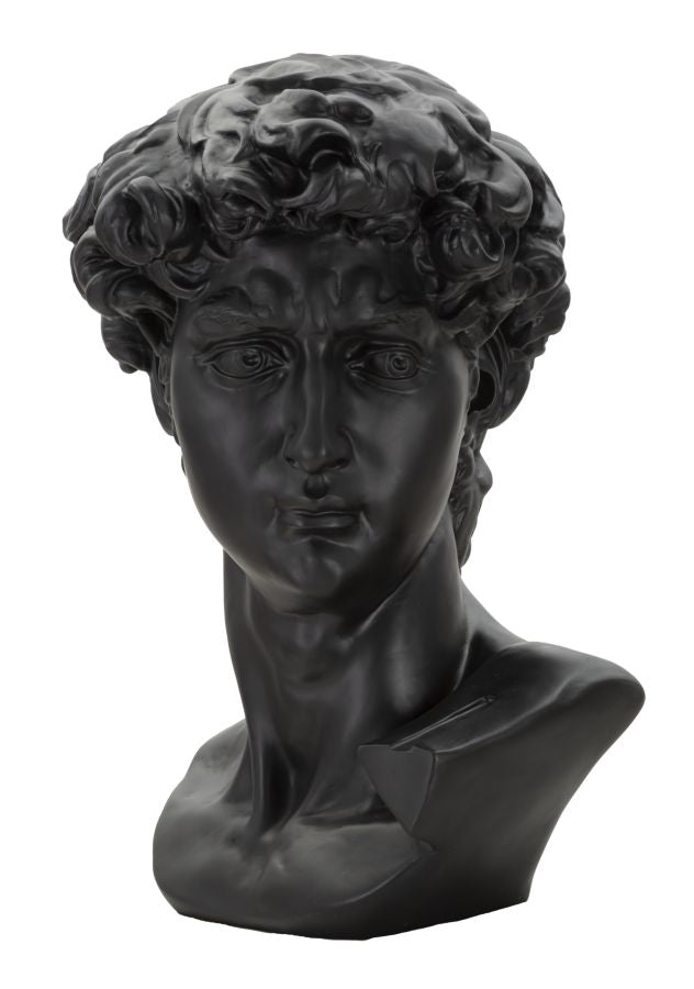 Schwarzer David Kopf Statue (Harz-Skulptur von Michelangelo)