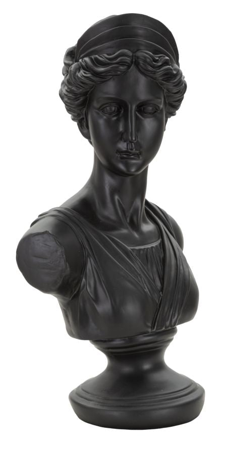 Schwarze Diana-Büste (Harz-Skulptur)