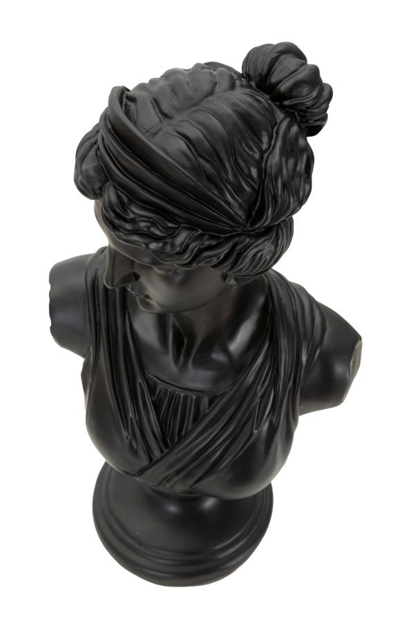 Schwarze Diana-Büste (Harz-Skulptur)