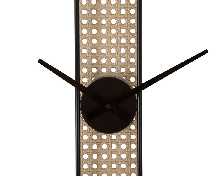 Moderne Wanduhr aus Metall und Holz