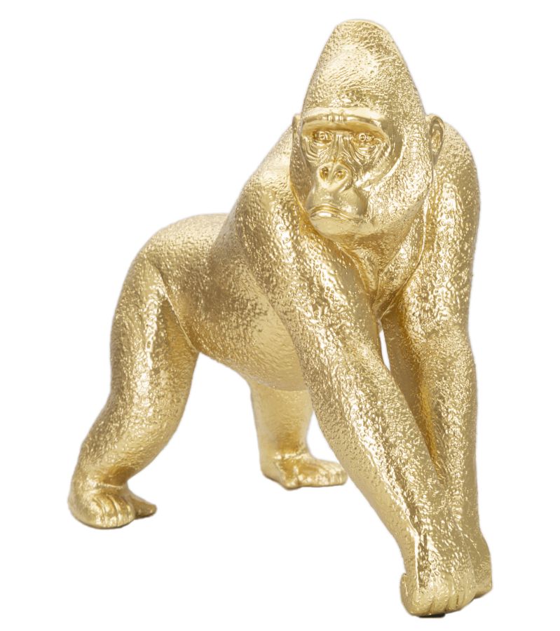 Goldene Gorillastatue (Moderne Dekoration)