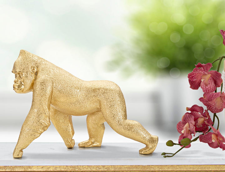 Goldene Gorillastatue (Moderne Dekoration)