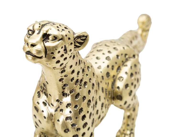 Goldene Leopardenstatue (Moderne Dekoration)
