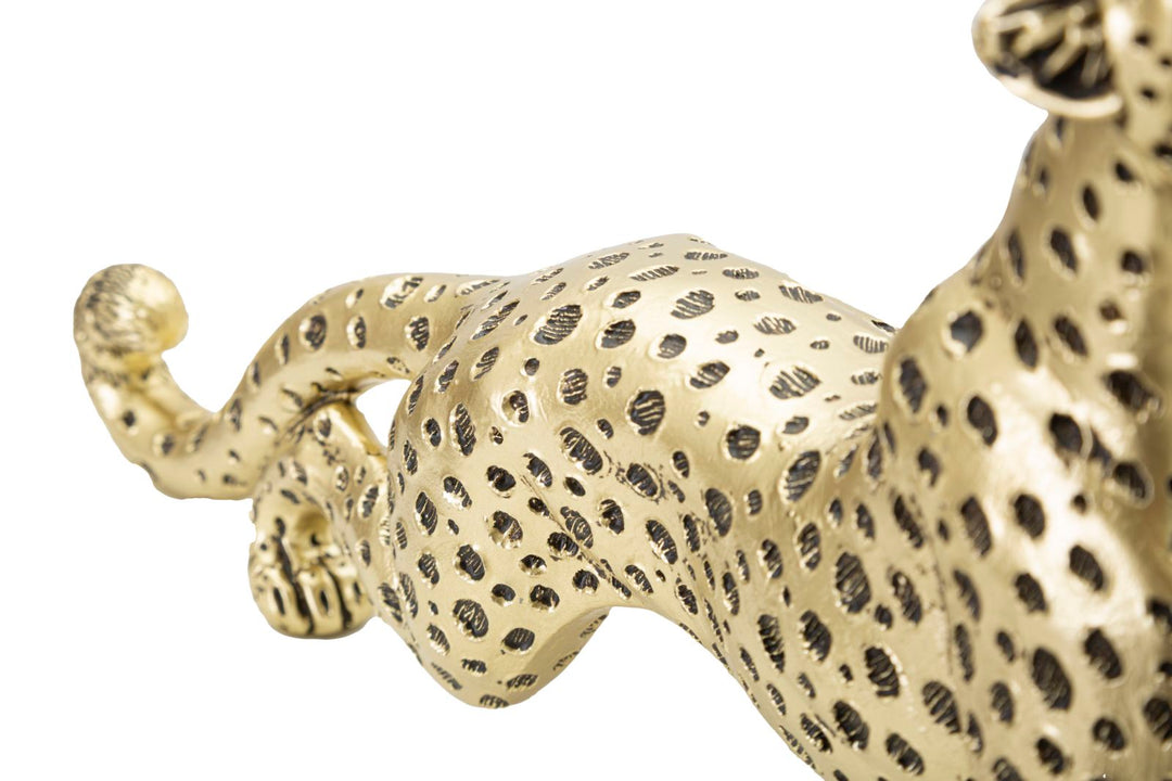Goldene Leopardenstatue (Moderne Dekoration)