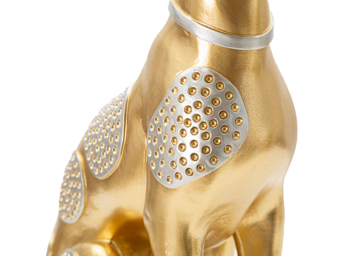 Goldene sitzende Hundestatue (Moderne Dekoration)