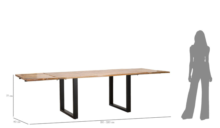 Ausziehbarer Holz Esstisch Edge Moderner Stil