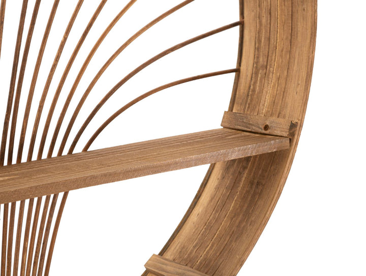Rundes Rattan Wandregal Fuji Modern Boho