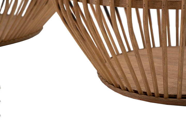 2er Set Rattan Aufbewahrungskorbe Fuji Dekor