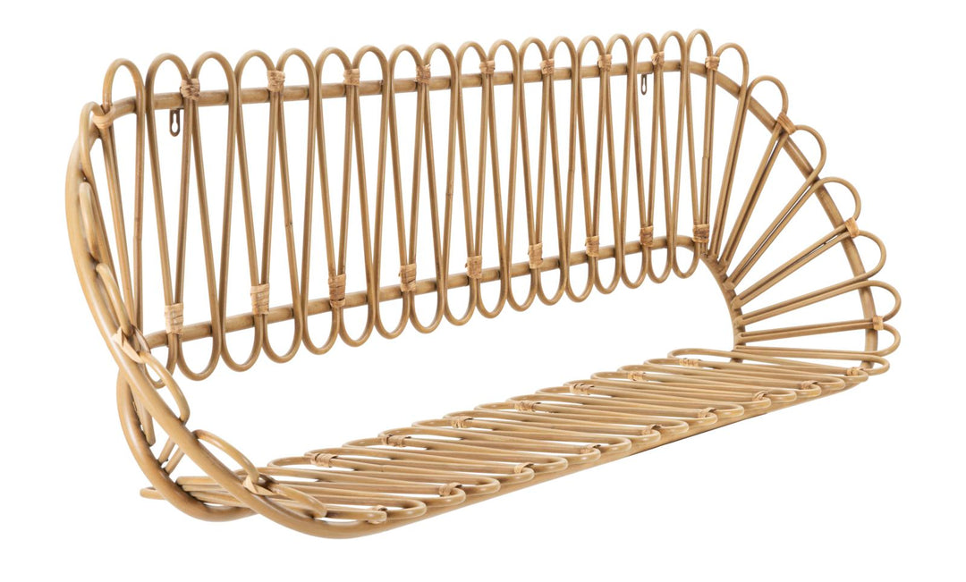 Wandregal Mit 2 Ebenen Panama Rattan Aufbewahrung