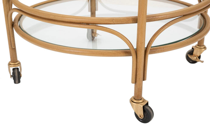 Rattan Servierwagen Doppelablage Panama