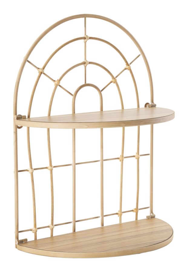 Bogen Wandregal Gold Metallrahmen Arch Dekor Ablage