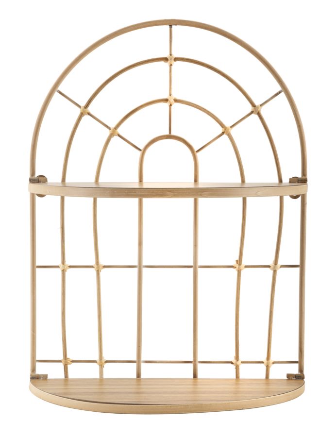Bogen Wandregal Gold Metallrahmen Arch Dekor Ablage