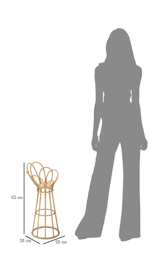 Hoher Rattan Vasenhalter Panama Tower Design